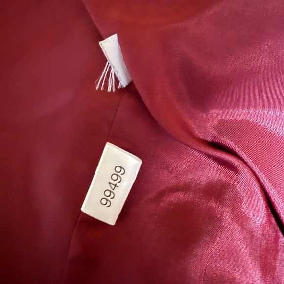 Vintage Ann Taylor Burgundy Silk Jacket & Vest Size 10 - Picture 9 of 10